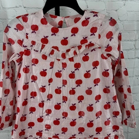 Crewcuts Apple Print School Dress No Size Check Measurements - Picture 2 of 7